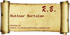 Ruttner Bertalan névjegykártya