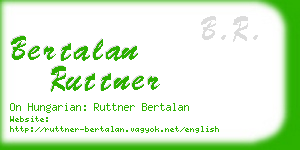 bertalan ruttner business card